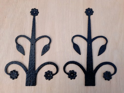 Pair vintage iron door - a,