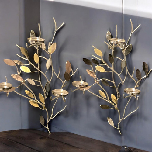Two chrome partylite wall - two,