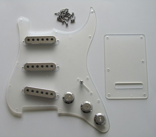 Pickguard back plate clear - st,