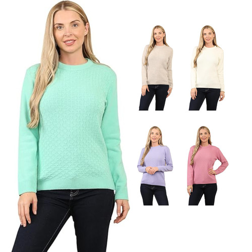 Women long sleeve crew - long, neck