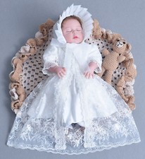 Girls White Lace Christening