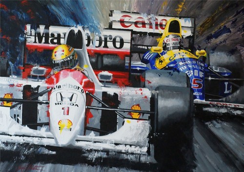 Nigel mansell and ayrton - mansell, senna