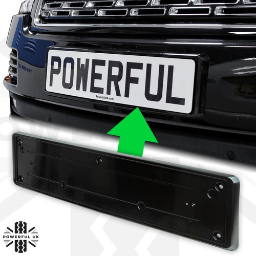 Black front number plate - , mount