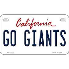 Go Giants California Novelty  Motorcycle License Plate Sign Car Truck Wall Home