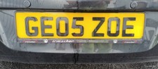 Private plate,reg George Zoe