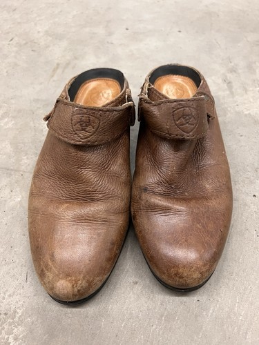 Ariat brown leather slip - leather, on