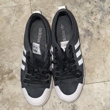 Adidas Nizza Platform Size UK 7.5 Black And White !!!