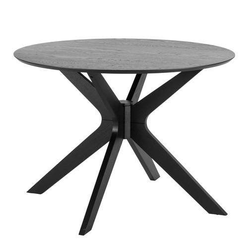 Round black oak - black, table