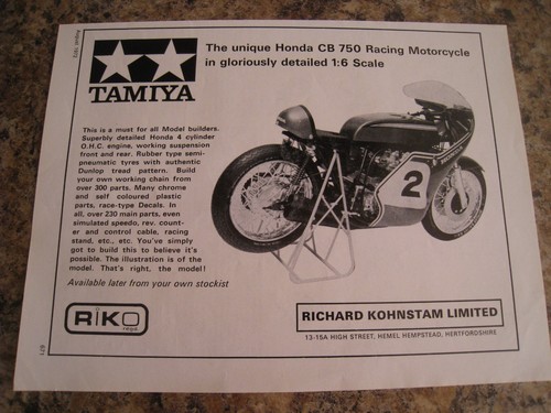 Tamiya honda cb750 - honda, racing