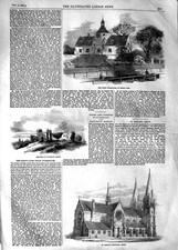 Original Old Antique Print