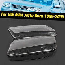 2x Replacement Plastic Headlight Lenses Cover Fit for VW Jetta MK4 Bora 99-04 UK