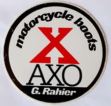 OLD MOTORCYCLE STICKER / Old Sticker AXO BOOTS GASTON RAHIER (cm 8)
