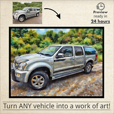 A4 FRAMED Classic Car Portrait