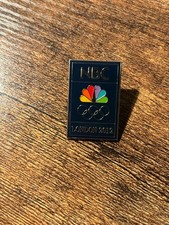 NBC London Olympics Pin Badge Blue 2012 TV Network 