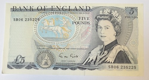 Bank england 1988 5 gill - of,