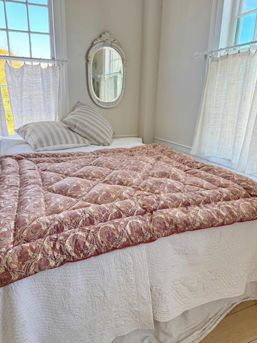 56x58 antique french feather - french,