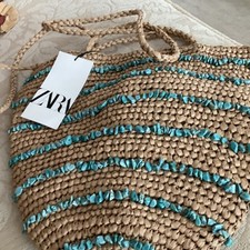 Zara Straw Bag With Long