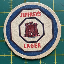 Jeffrey’s Brewery Beer Mat - Cat On 7 - 1956
