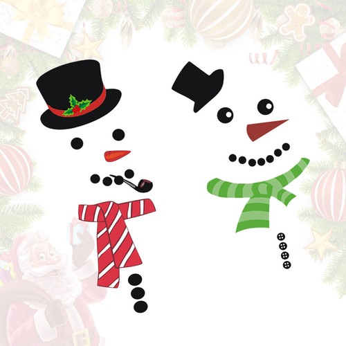 Snowman refrigerator sticker - snowman,