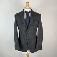 Marks & Spencer Moon Tweed Blazer Jacket Men's 36S Grey Country Shooting M&S