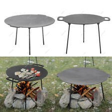 Cast Iron Non Stick Griddle Hot Plate BBQ Grill Pan Outdoor Camping Cooking