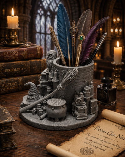 Hogwarts style wizard desk - wizard,