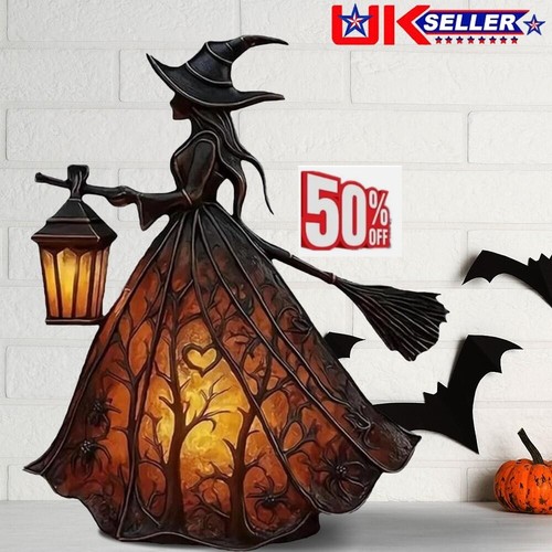Halloween witch lamp - witch,