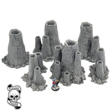 The Pit Volcano Smokestack Set 28mm Wargaming Terrain Scenery Tabletop