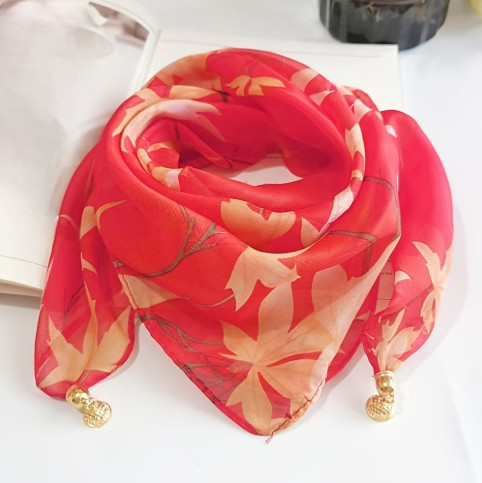 Chiffon floral square scarf - square,
