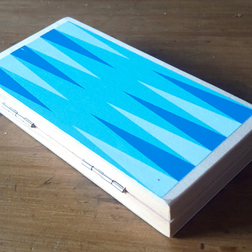 Wooden travel backgammon set - travel,