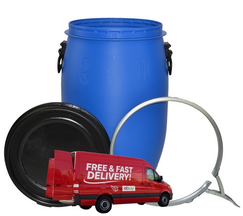 Open top plastic storage - storage, drum