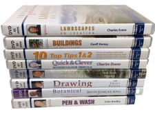 8 x Art Painting / Drawing Techniques DVDs, Learning, watercolour, Landscapes et