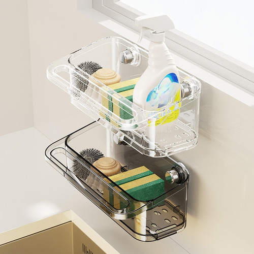 Suction mounted kitchen rack - mounted,