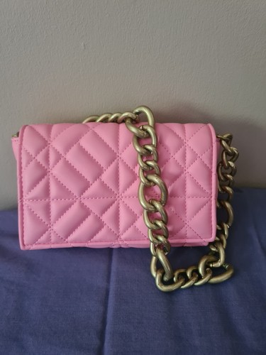 Zara pink quilted shoulder bag - zara,