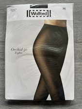 Wolford Orchid 50 Tights - Black - Medium - BNWT