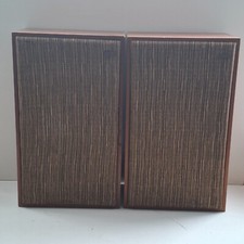 Vintage Leak Mini Sandwich 8 Ohm Speakers 1960s - 47x28x17cm