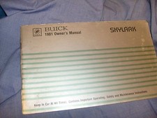 1981 BUICK SKYLARK OWNERS