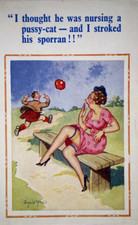 Postcard Seaside Comic Saucy Risqué Bench Stockings Constance Donald McGill 1855