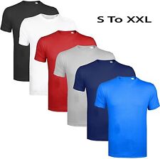 Mens Summer T-shirt Plain 100%