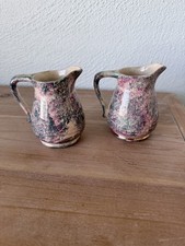 Set of 2 Pink and Pearl Luster