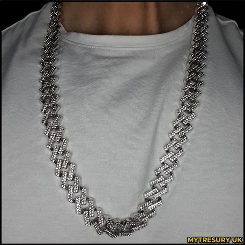 Diamond prong iced - prong, cuban