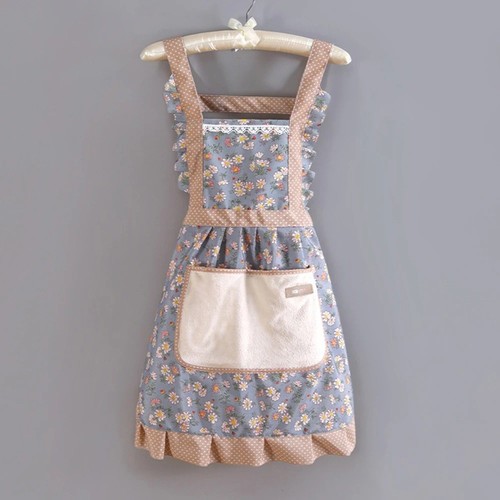 Frilly floral apron - floral,