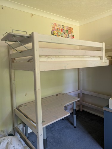 Flexa loft bed with desk