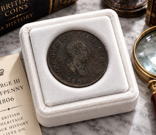 1806 george iii halfpenny - george, coin
