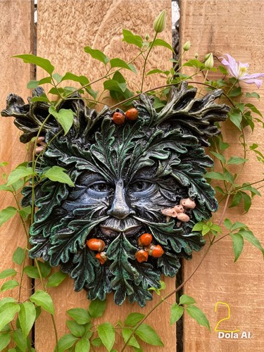 802 green man - greenman, wall