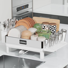 Dish Drainer Rack,Premium 304 Stainless Steel Dish Drying Rack,Anti-Rust Drainin