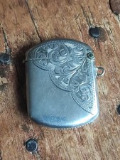 Antique Silver Vesta Case 1919