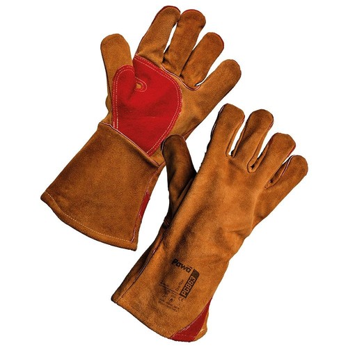 Red welding gloves - red, extreme