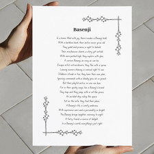 Basenji Dog Funny Poem Print -