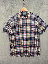 GANT Men's Short Sleeve Shirt Medium Plaid  Regular Fit Multicolour